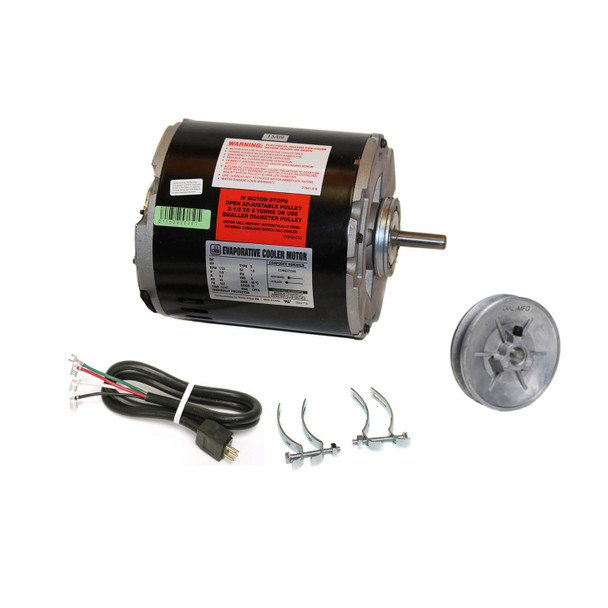 Evaporative Cooler Motor Kit 3/4 Horsepower 115 Volt 2 Speed  For Mastercool - Includes Pulley Plug and Clamp MKM3425