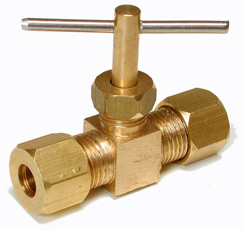 Dial 1/4 in. x 1/4 in. Compression Inline Needle Valve for Evaporative Coolers