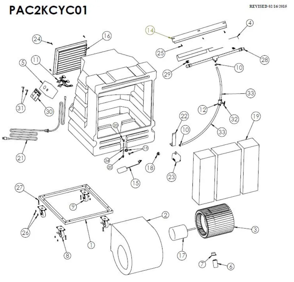 Portacool Cyclone 3000 Parts Breakdown