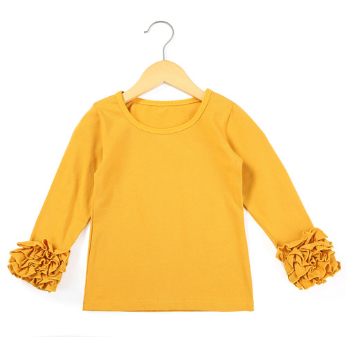 Mustard Icing Ruffle Top