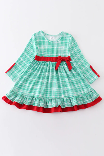 Green Plaid holiday Dress