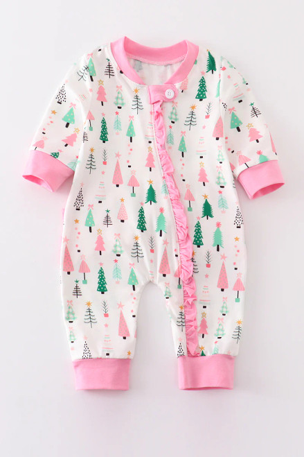 Pink Tree Infant Romper