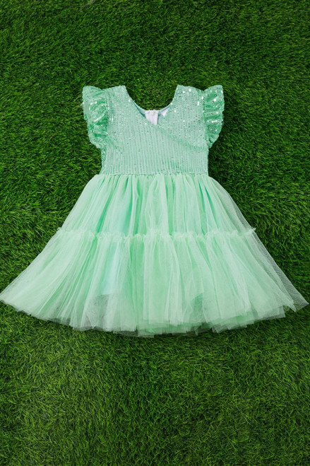 Mint Tulle Sequin Party Dress