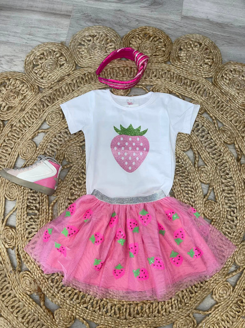 sequin strawberry tutu