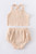 Infants Ribbed Ruffle set in Sand