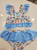 Girls Blue Floral 2pc Swimsuit