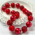 Red Sparkle Bubblegum Bead Necklace