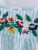 Infants Striped Embroidered Flower Romper