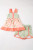 Girls Apricot Floral Ruffle 2pc Tank Outfit