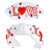 White Sequin Heart Headband