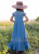 Fields of Plenty Dress in Azure Blue