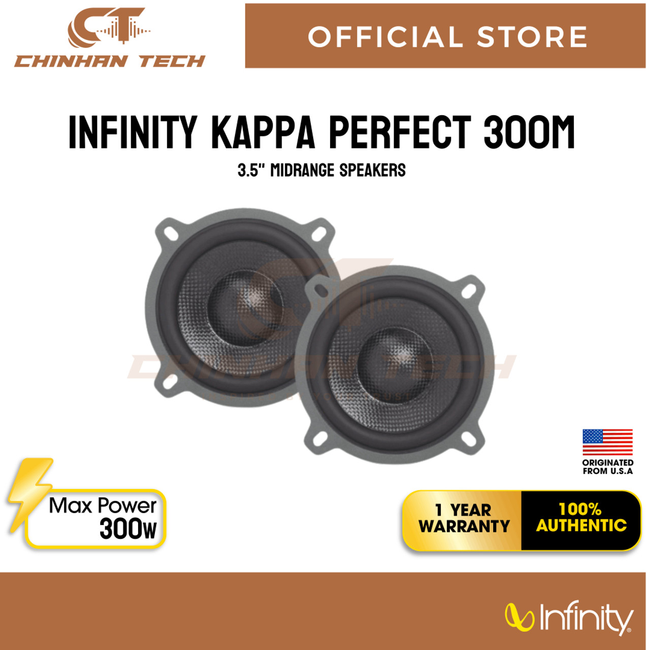 Infinity Kappa Perfect 300M 31/2" Midrange Speakers