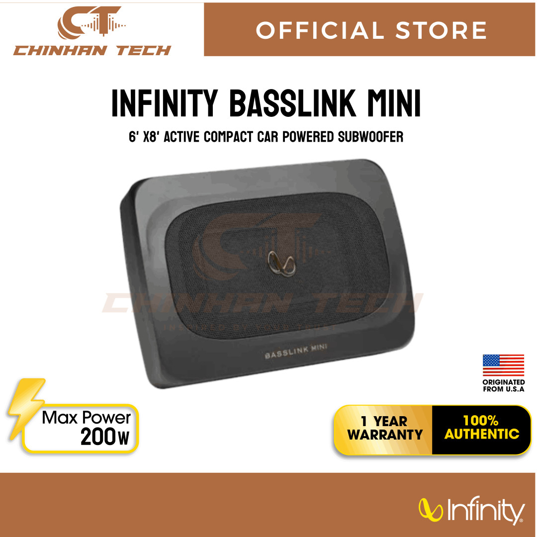 Infinity Basslink Mini 6' x8' Active Compact Car Powered Subwoofer