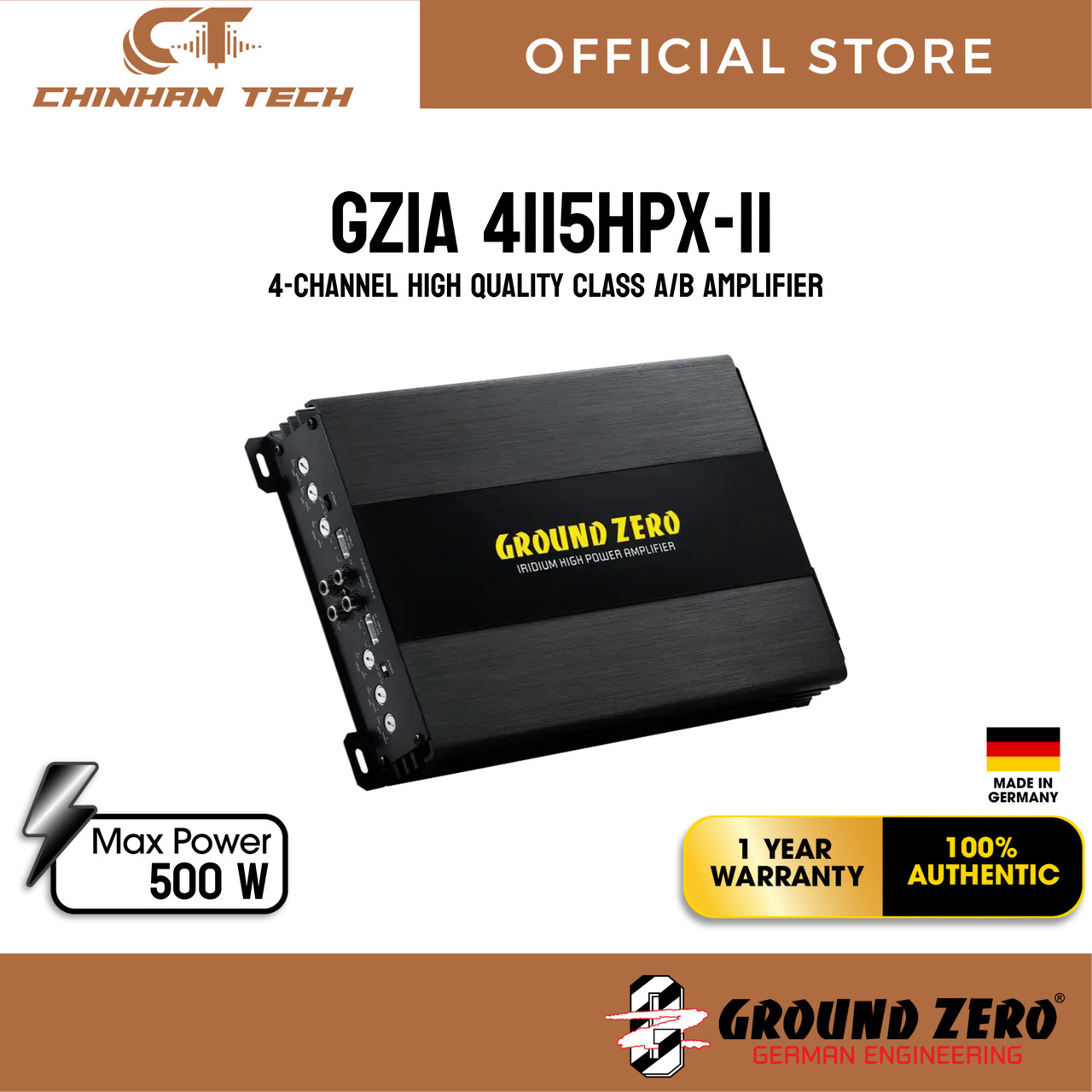 GZIA 2080HPX-II 2-channel high quality class A/B amplifier