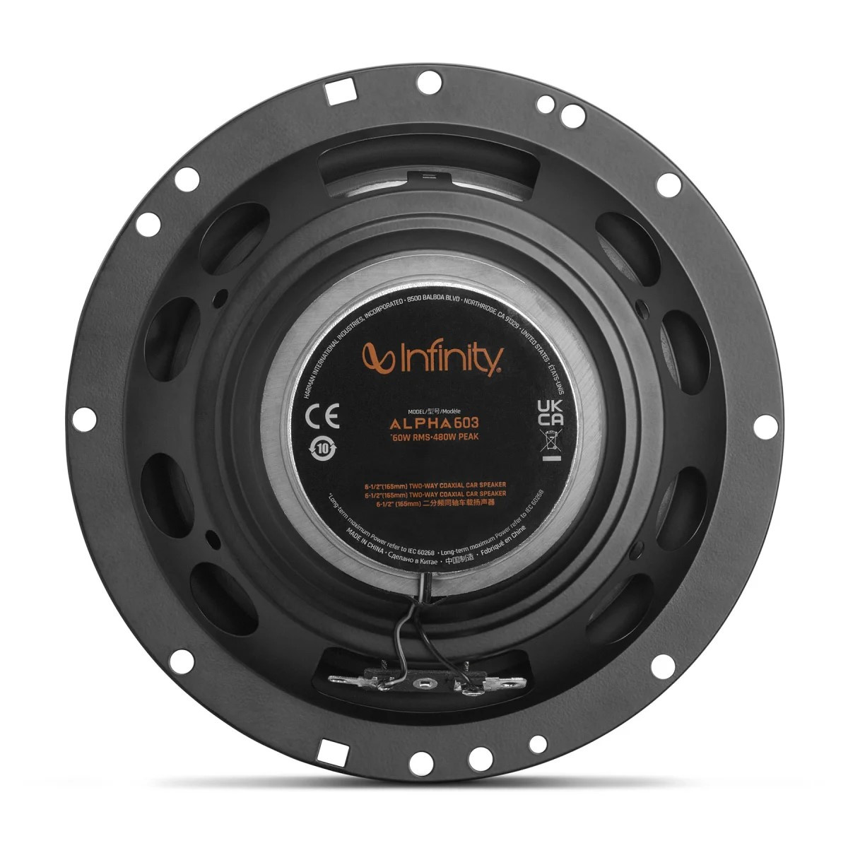 INFINITY Alpha 603 165mm (6-1/2 inch) coaxial speaker with grille