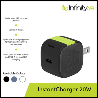 InfinityLab InstantCharger 20W 1 USB Compact USB-C PD charger