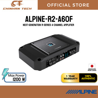 Alpine R2-A60F R2-Series 4-channel car amplifier — 100 watts RMS x 4 Alpine R2-A60F R2-Series 4-channel car amplifier — 100 watts RMS x 4