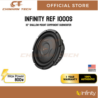 Infinity REF1000S Reference Series 10" shallow-mount component subwoofer with 2- or 4-ohm selectable impedance