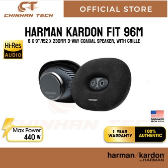 Harman Kardon FIT 96M 6 x 9”/152 x 230mm 3-Way Coaxial Speaker WITH GRILLE Harman Kardon FIT 96M 6 x 9”/152 x 230mm 3-Way Coaxial Speaker WITH GRILLE