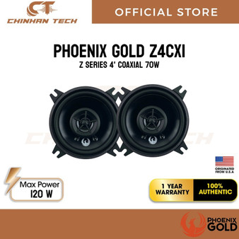 Phoenix Gold Z4CXi 4 Inch Coaxial speakers feature flush profile tweeters Phoenix Gold Z4CXi 4 Inch Coaxial speakers feature flush profile tweeters
