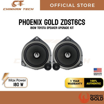 Phoenix Gold ZDST6CS is a high-quality 6.5-inch speaker upgrade kit for a variety of different Toyota models (For specific models please view vehicle applications see below) Phoenix Gold ZDST6CS is a high-quality 6.5-inch speaker upgrade kit for a variety of different Toyota models (For specific models please view vehicle applications see below)