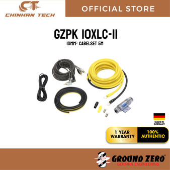 GROUND ZERO GZPK-10XLC-II 10mm² Carhifi Power Cable Set for Power Amplifier / Subwoofer