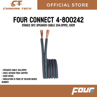 FOUR Connect 4-800242 STAGE2 OFC speaker cable 2x4.0mm2, 100m