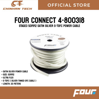 FOUR Connect 4-800318 STAGE3 50mm2 Satin Silver S-TOFC power cable
