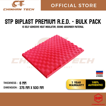 STP Biplast Premium R.E.D.  15 self-adhesive heat insulator, sound absorber material (15 mm., 0.75 m2) - 1 Box