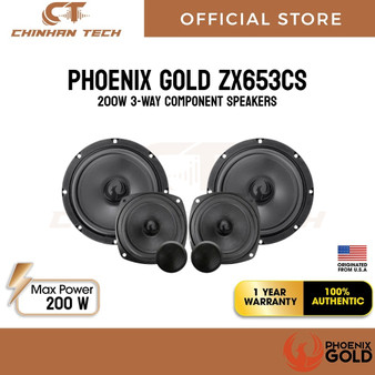 Phoenix Gold ZX653CS – 3-Way Component Speakers combines 6.5 Midrange Woofers, 3.5 Midrange Speakers and 1 Tweeters