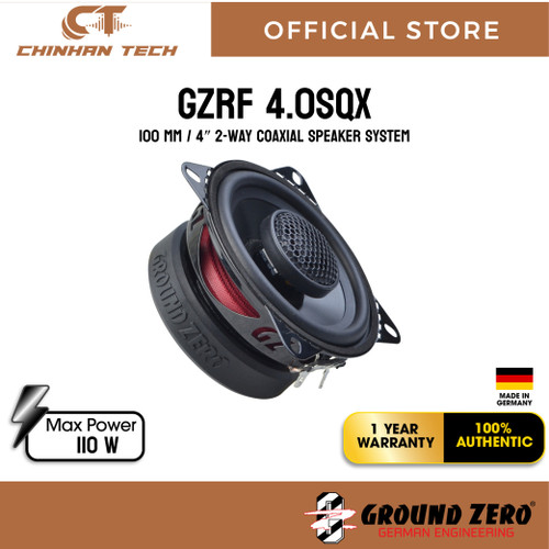 Ground Zero GZRF 4.0SQX     100 mm / 4″ 2-way coaxial speaker system