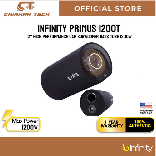 Infinity Primus 1200T 12" High Performance Car Subwoofer Bass Tube 1200W