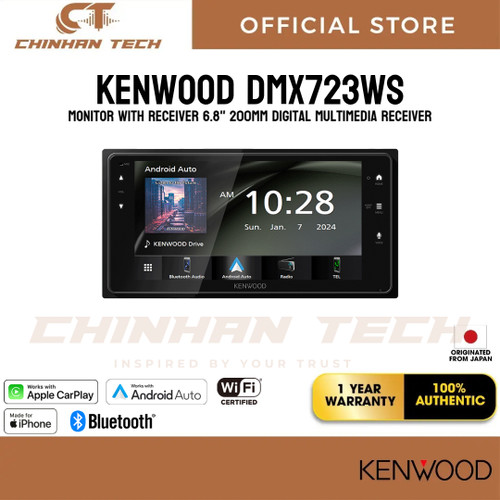 KENWOOD DMX723WS Monitor with Receiver 6.8" 200mm Digital Multimedia Receiver