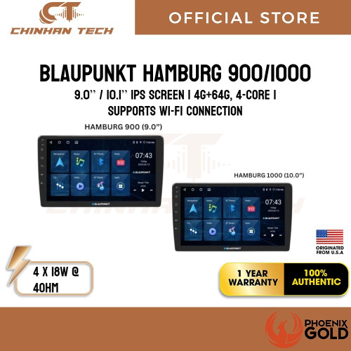 Blaupunkt MULTIMEDIA NAVIGATION HAMBURG 900/1000 9.0” / 10.1” IPS Screen | 4G+64G, 4-CORE | Supports Wi-Fi Connection