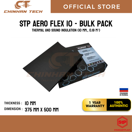 STP AERO FLEX 10 thermal and sound insulation (10 mm., 0.19 m²). - [1 Box]