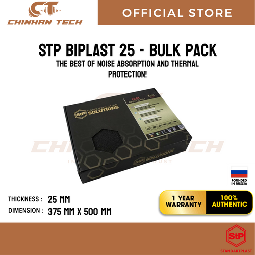 STP BIPLAST 25 The best noise absorption and thermal protection! [1 Box]