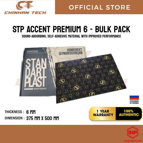 STP Accent Premium 6 - 6mm heat-insulating and vibration-damping material  [1 Box]