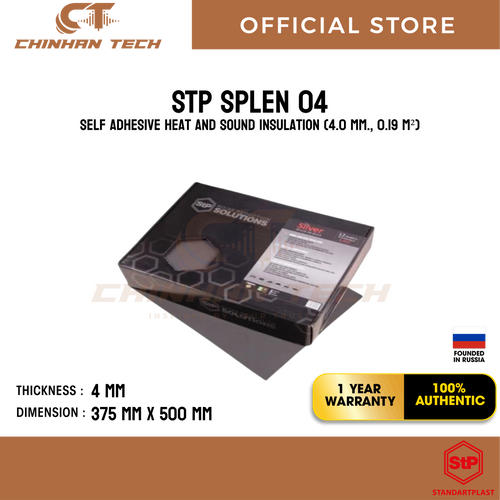 STP SPLEN 04 self adhesive heat and sound insulation (4.0 mm., 0.19 m²)  - [1 Box]