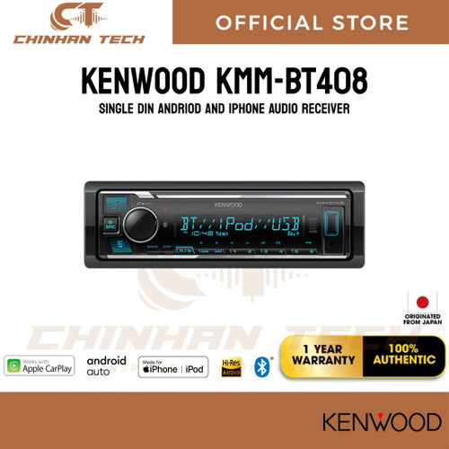 Kenwood KMM-BT408 Single DIN Andriod And Iphone Audio Receiver