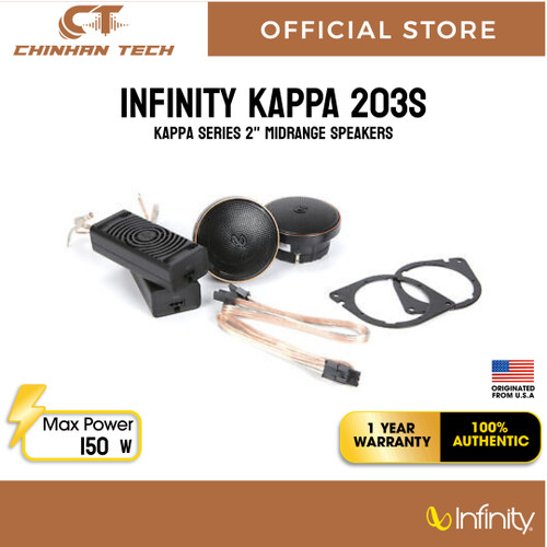 Infinity Kappa 203S 2" (50mm) Silk Dome Midrange with Bandpass Crossover Enclosure