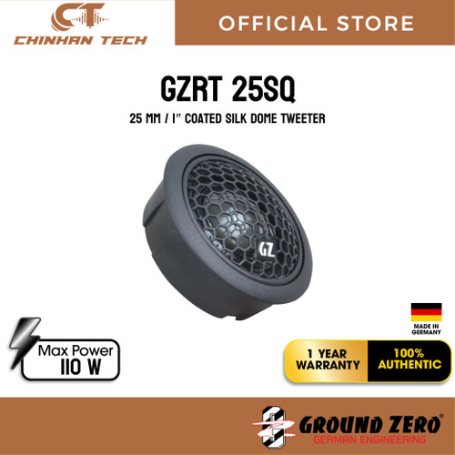 GZRT 25SQ 25 mm / 1″ coated silk dome tweeter