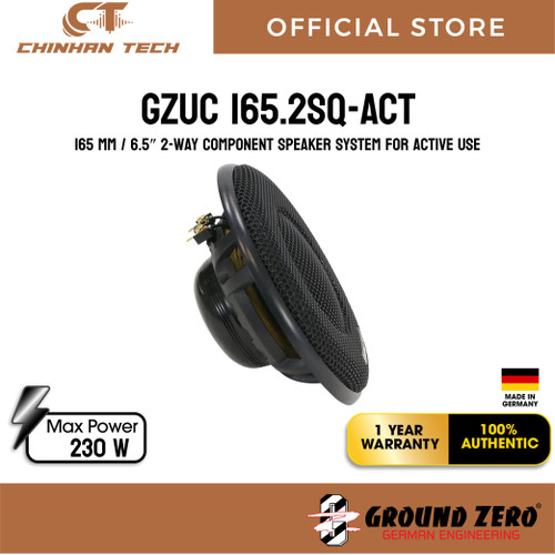 GZUC 165.2SQ-ACT 165 mm / 6.5″ 2-way component speaker system for active use  Description Additional information Downloads