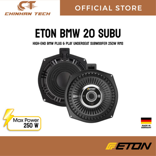 ETON UG-BMW20SUBU ULTIMATE High End 200W 20cm Subwoofer for BMW and Mini Vehicles, Flat Bass Plug & Play, 200W