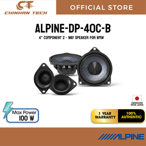 Alpine DP-40C-B 4 INCH Component 2-Way Speaker Plug and Play | Compatible for BMW | 100% Genuine | Original