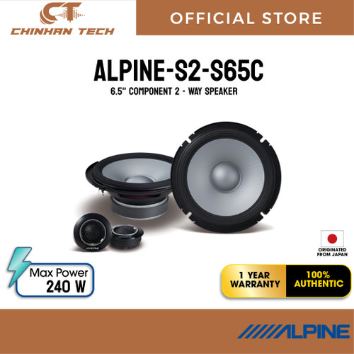 Alpine S2-S65C S-Series (6.5”) Component 2-Way Speakers