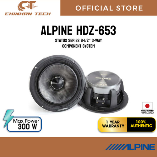 Alpine HDZ-653 Status Series 6-1/2" 3-way component system