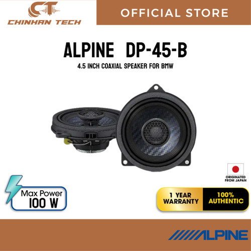 Alpine DP-45-B 4.5 inch Coaxial Speaker for BMW car models 50W RMS 100W Peak Power