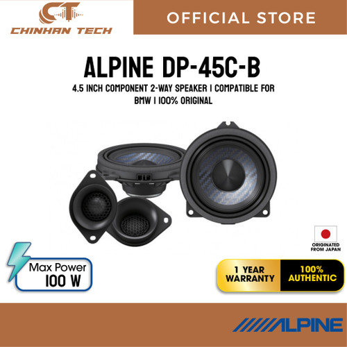 Alpine DP-45C-B 4.5 INCH Component 2-Way Speaker | Compatible For BMW | 100% Original