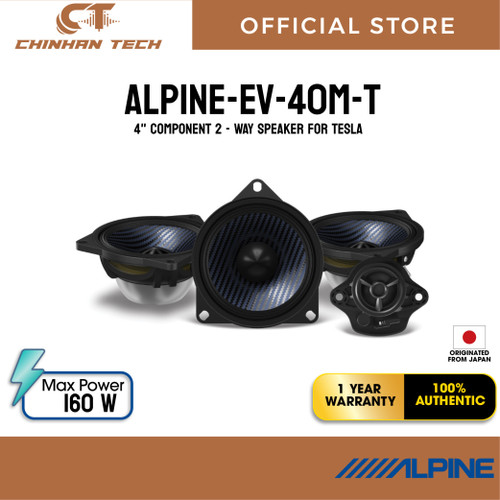 ALPINE EV-40M-T  4" COMPONENT 2 - WAY SPEAKER FOR TESLA