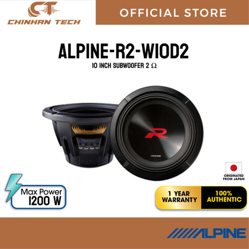 ALPINE R2-W10D2  Next-Generation 10-inch (25cm) R-Series Subwoofer with Dual 2-Ohm Voice Coils